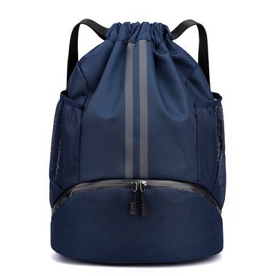 BUNDLE Poche à la corde à manches sac à dos portatif sac de basket-ball séchée séparation humide sac de natation sports de plein air multi-fonction