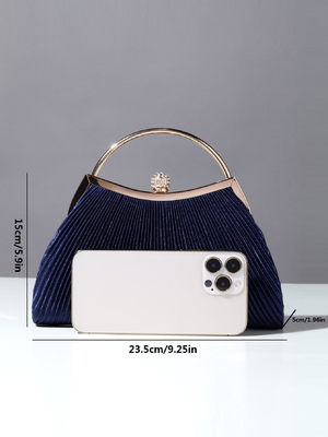 EUROPE ET LES ÉTATS-UNIS RETRO COLOR SOLID Pléché RING de la main mode verrouillé fermé sac à manger chaîne sac à dos