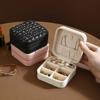 Série de petits parfums stockage simple de voyage joaillerie portable boîte de stockage boucles d'oreilles anneau anneau petite boîte de bijoux