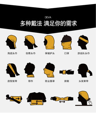 L'été, la protection solaire respirante contre la glace, la soie, le bandana, la bible, la pêche en plein air, le visage magique, le foulard, la bible, le masque, le casque, les vêtements de sport.