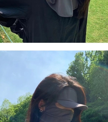 L'explosion de la célébrité d'Internet couvre tout le visage pour empêcher la lumière ultraviolette