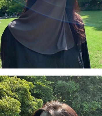 L'explosion de la célébrité d'Internet couvre tout le visage pour empêcher la lumière ultraviolette