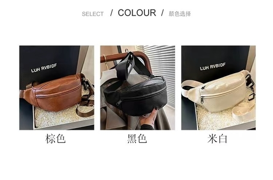Sac à poitrine unisexe ultra léger simple couleur solide Fanny pack marque sac transversale homme sac à épaule