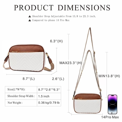 La couleur de l'étiquette est la même que celle du sac à main.