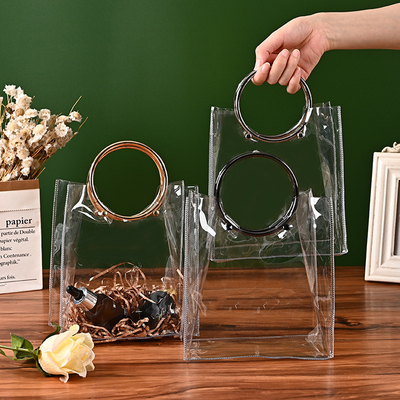 NS TASQUE TRANSPARENT en PVC ROND à la main Pour le mariage