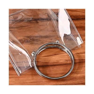 NS TASQUE TRANSPARENT en PVC ROND à la main Pour le mariage