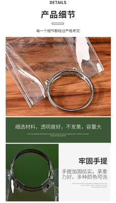 NS TASQUE TRANSPARENT en PVC ROND à la main Pour le mariage