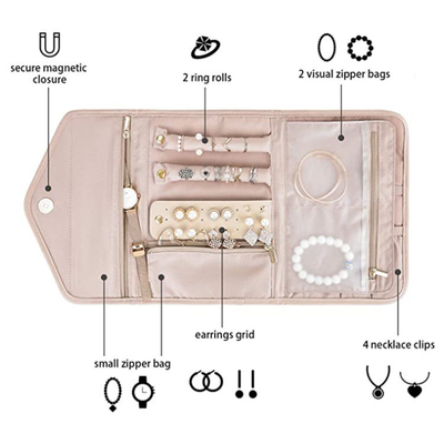 BOURSE de stockage de bijoux BOURSE de stockage de bijoux anti-oxydation collier boucles d'oreilles STUD boucles d'oreilles bracelet