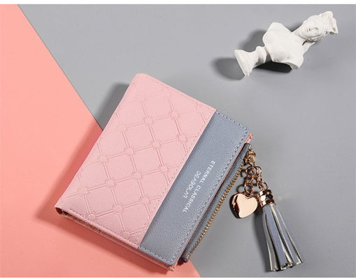 La version coréenne du nouveau porte-monnaie pour femmes porte-monnaie couleur courte porte-monnaie courte fermeture à glissière multi-carte monnaie porte-monnaie en stock