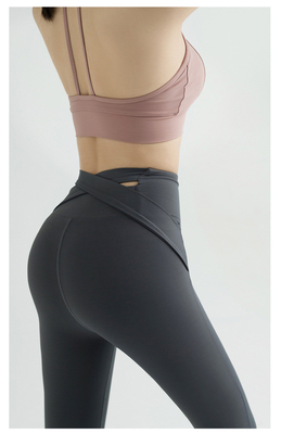 Nouveau pantalon de yoga à taille haute pour femmes EUROPE ET ÉTATS-UNIS Exercice de hanche en pêche