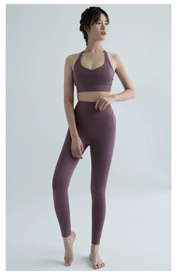 Nouveau pantalon de yoga à taille haute pour femmes EUROPE ET ÉTATS-UNIS Exercice de hanche en pêche