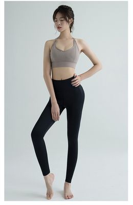 Nouveau pantalon de yoga à taille haute pour femmes EUROPE ET ÉTATS-UNIS Exercice de hanche en pêche