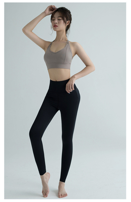 Nouveau pantalon de yoga à taille haute pour femmes EUROPE ET ÉTATS-UNIS Exercice de hanche en pêche