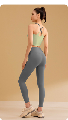 NOUVEAU COLOR SOLID SPLICING YOGA Vêtements rapides, secs et résistants aux chocs Rassemblement sans traces