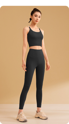 NOUVEAU COLOR SOLID SPLICING YOGA Vêtements rapides, secs et résistants aux chocs Rassemblement sans traces