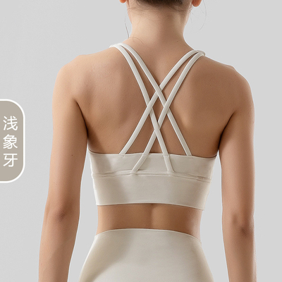 Vêtements de sport à dos croisé à double face en brossage