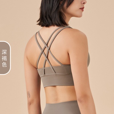 Vêtements de sport à dos croisé à double face en brossage