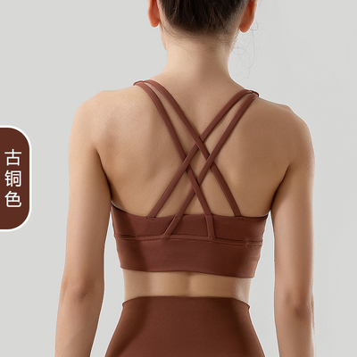 Vêtements de sport à dos croisé à double face en brossage