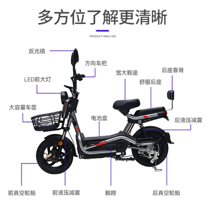 Véhicule électrique avec télécommande clé pour deux personnes vélo électrique nouvelle voiture à batterie