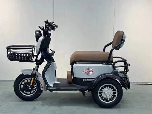 Le nouveau petit tricycle électrique ramène son propre bébé à la maison pour ramasser les enfants
