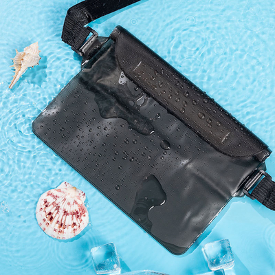 3 couches scellées grand téléphone portable étanche à l'eau sac oblique manche nageur étanche à l'eau fanny packs PVC rafting en plein air