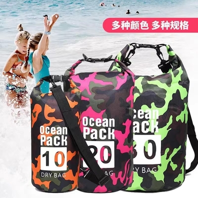 Camuflage transfrontalier sac imperméable à l'eau épaule unique épaule double épaule sac imperméable à l'eau seau polyester légèrement sec humide SEP