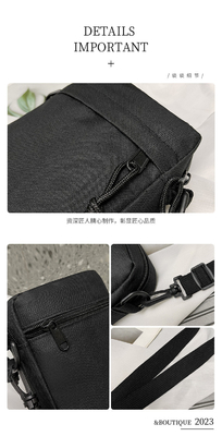 Sac à dos en tissu de sport pour hommes en couleur simple et solide Téléphone portable Sac à dos avec une épaule