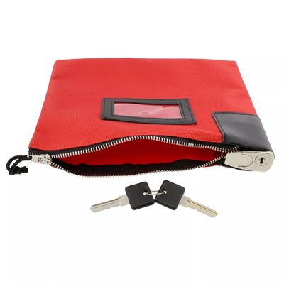 Sacs bancaires à fermeture à glissière de grande capacité avec serrure et clés Stockage sécurisé pour les pièces de monnaie bijoux et cartes importantes cuir imperméable