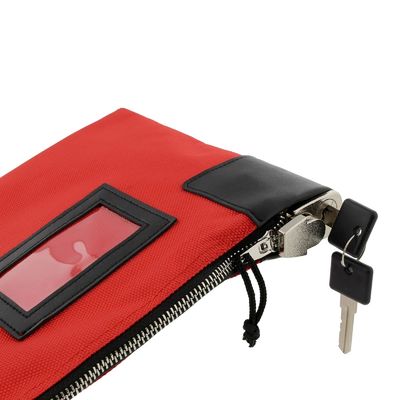 Sacs bancaires à fermeture à glissière de grande capacité avec serrure et clés Stockage sécurisé pour les pièces de monnaie bijoux et cartes importantes cuir imperméable