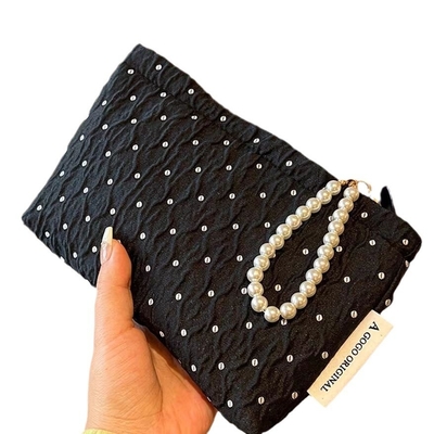 Polka DOT NOIR MAQUEAUGE sac de douceur de soins de la peau de stockage sac de transport porte-monnaie porte-porteuse sac à main de voyage de lavage