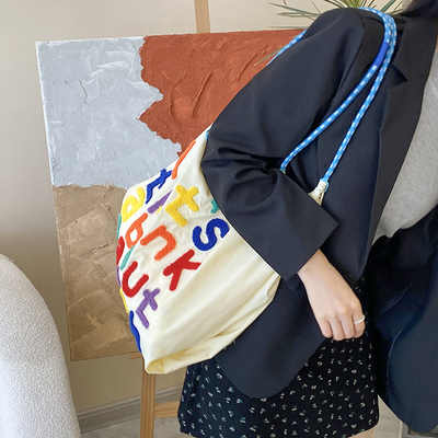 Sac à main de grande capacité de style coréen en tout-en-un sac à épaule de femme portable sac de magasinage à main