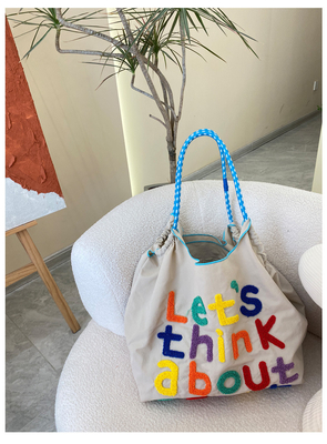 Sac à main de grande capacité de style coréen en tout-en-un sac à épaule de femme portable sac de magasinage à main