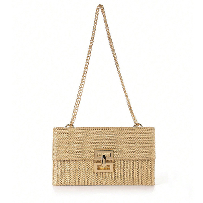 Nouveau sac à main de vacances à vent multi-couches de chaîne, de coque, de serrure, de paille, de sac à main, de sac à main, de sac à main, de sac de femme