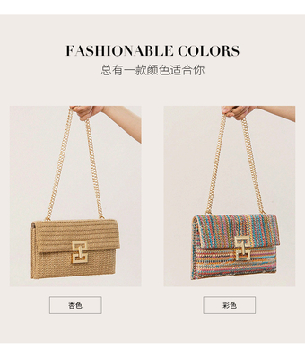 Nouveau sac à main de vacances à vent multi-couches de chaîne, de coque, de serrure, de paille, de sac à main, de sac à main, de sac à main, de sac de femme