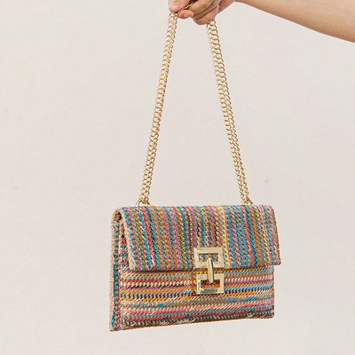 Nouveau sac à main de vacances à vent multi-couches de chaîne, de coque, de serrure, de paille, de sac à main, de sac à main, de sac à main, de sac de femme