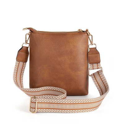 Nouveau bracelet détachable en jacquard couleur rétro PU sac de cuir pour le corps