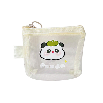Cartoon NET MONEY PURSE CUTE CHANGE sac de rangement transparent porte-carte porteuse poche enveloppe rouge mini sac de rangement