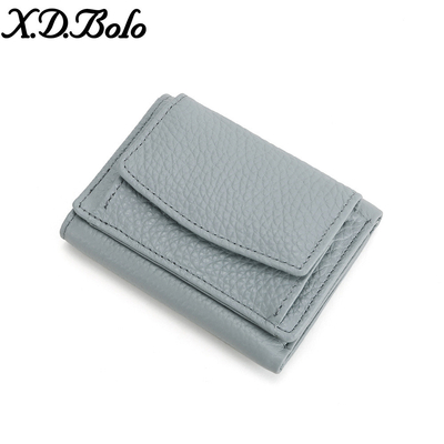 PULPET ANTI-ROUBLE PULPET en cuir féminin PULPET de carte courte PULPET à trois plis PULPET petit RFID MINI PULPET en cuir de vache PULPET transfrontalier
