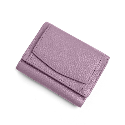 PULPET ANTI-ROUBLE PULPET en cuir féminin PULPET de carte courte PULPET à trois plis PULPET petit RFID MINI PULPET en cuir de vache PULPET transfrontalier