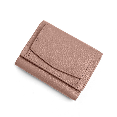 PULPET ANTI-ROUBLE PULPET en cuir féminin PULPET de carte courte PULPET à trois plis PULPET petit RFID MINI PULPET en cuir de vache PULPET transfrontalier