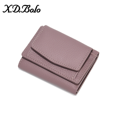 PULPET ANTI-ROUBLE PULPET en cuir féminin PULPET de carte courte PULPET à trois plis PULPET petit RFID MINI PULPET en cuir de vache PULPET transfrontalier
