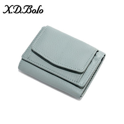 PULPET ANTI-ROUBLE PULPET en cuir féminin PULPET de carte courte PULPET à trois plis PULPET petit RFID MINI PULPET en cuir de vache PULPET transfrontalier