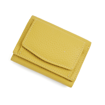 PULPET ANTI-ROUBLE PULPET en cuir féminin PULPET de carte courte PULPET à trois plis PULPET petit RFID MINI PULPET en cuir de vache PULPET transfrontalier
