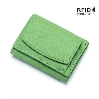 PULPET ANTI-ROUBLE PULPET en cuir féminin PULPET de carte courte PULPET à trois plis PULPET petit RFID MINI PULPET en cuir de vache PULPET transfrontalier