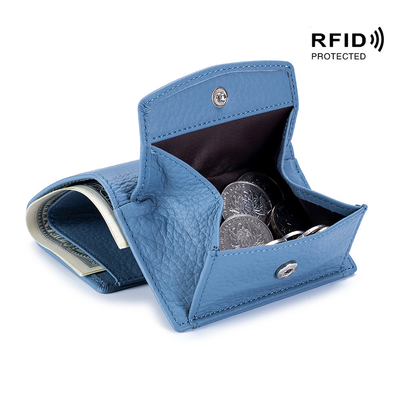 PULPET ANTI-ROUBLE PULPET en cuir féminin PULPET de carte courte PULPET à trois plis PULPET petit RFID MINI PULPET en cuir de vache PULPET transfrontalier