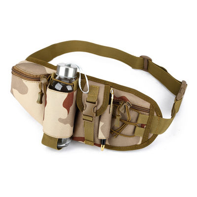 Sac de sport en plein air Tactique camouflage taille avec matériau imperméable ceinture réglable et conception pratique porte-gobelets d'eau
