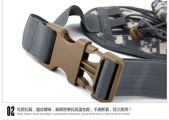 Sac de sport en plein air Tactique camouflage taille avec matériau imperméable ceinture réglable et conception pratique porte-gobelets d'eau