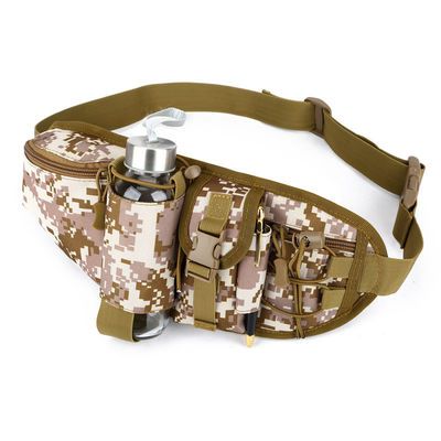 Sac de sport en plein air Tactique camouflage taille avec matériau imperméable ceinture réglable et conception pratique porte-gobelets d'eau