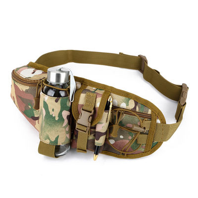 Sac de sport en plein air Tactique camouflage taille avec matériau imperméable ceinture réglable et conception pratique porte-gobelets d'eau