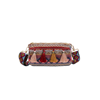 Mode NATIONAL CHINÉE style épais épaule ceinture coussin sac transversale sac rayé sac d'épaule sac de femme